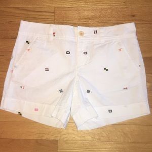 NWOT Lilly Pulitzer White Embroidered Shorts